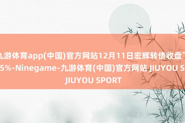 九游体育app(中国)官方网站12月11日宏辉转债收盘飞腾0.85%-Ninegame-九游体育(中国)官方网站 JIUYOU SPORT