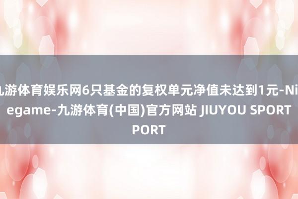 九游体育娱乐网6只基金的复权单元净值未达到1元-Ninegame-九游体育(中国)官方网站 JIUYOU SPORT