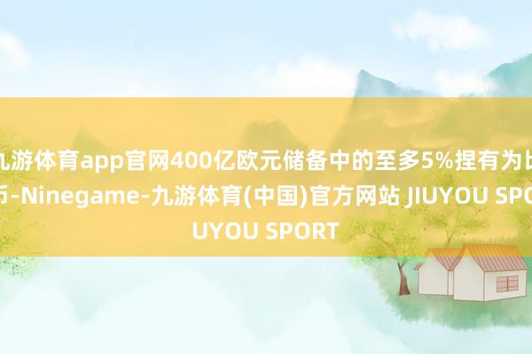 九游体育app官网400亿欧元储备中的至多5%捏有为比特币-Ninegame-九游体育(中国)官方网站 JIUYOU SPORT